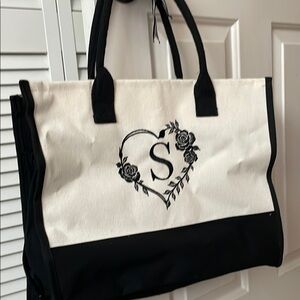 Stylish Black and White Tote Bag